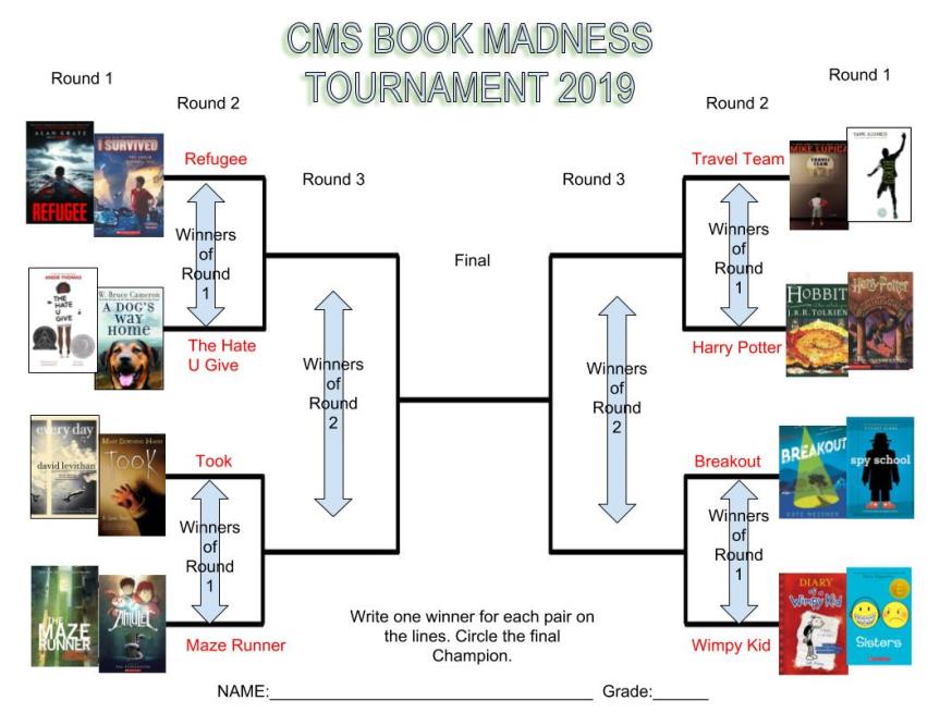 Round 2 2019 CMS Book Madness Tournament